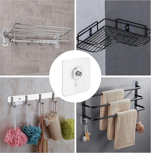 Adhesive Screw Hooks for Wall Without Drilling