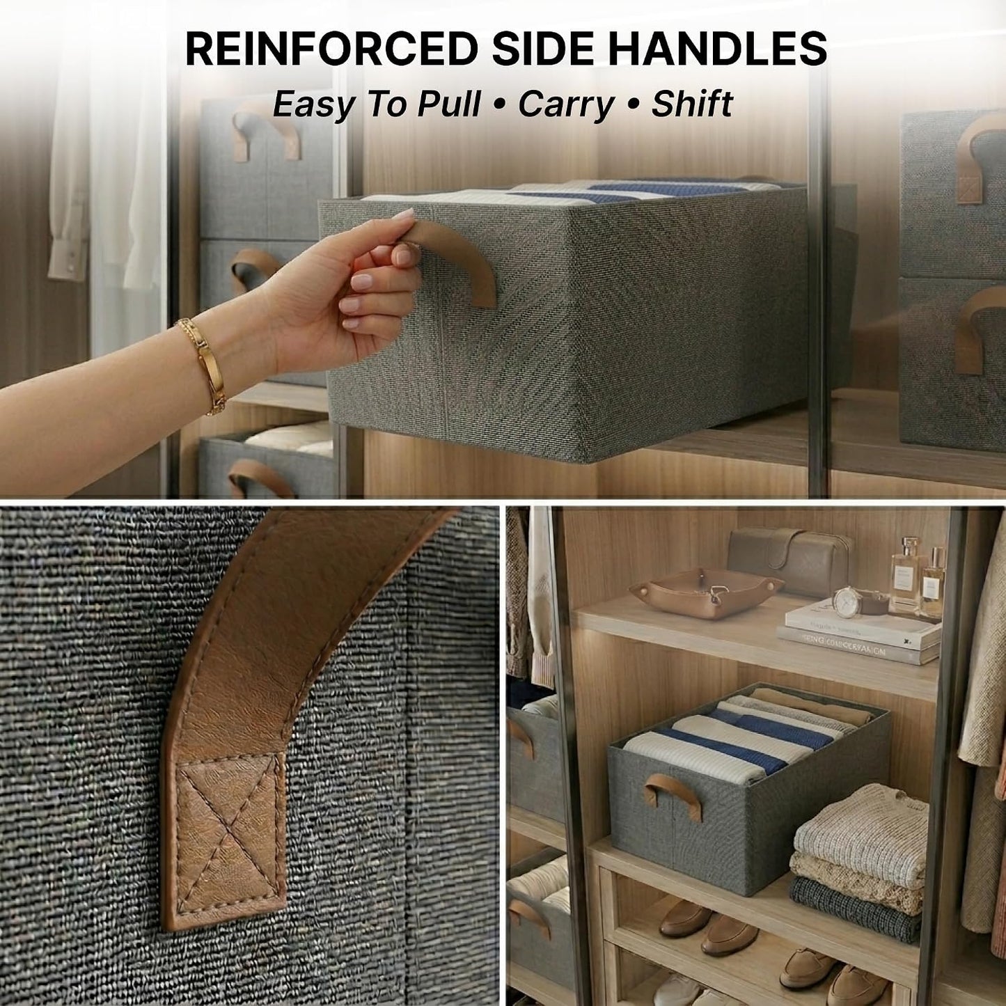 Foldable Storage Basket with Handles
