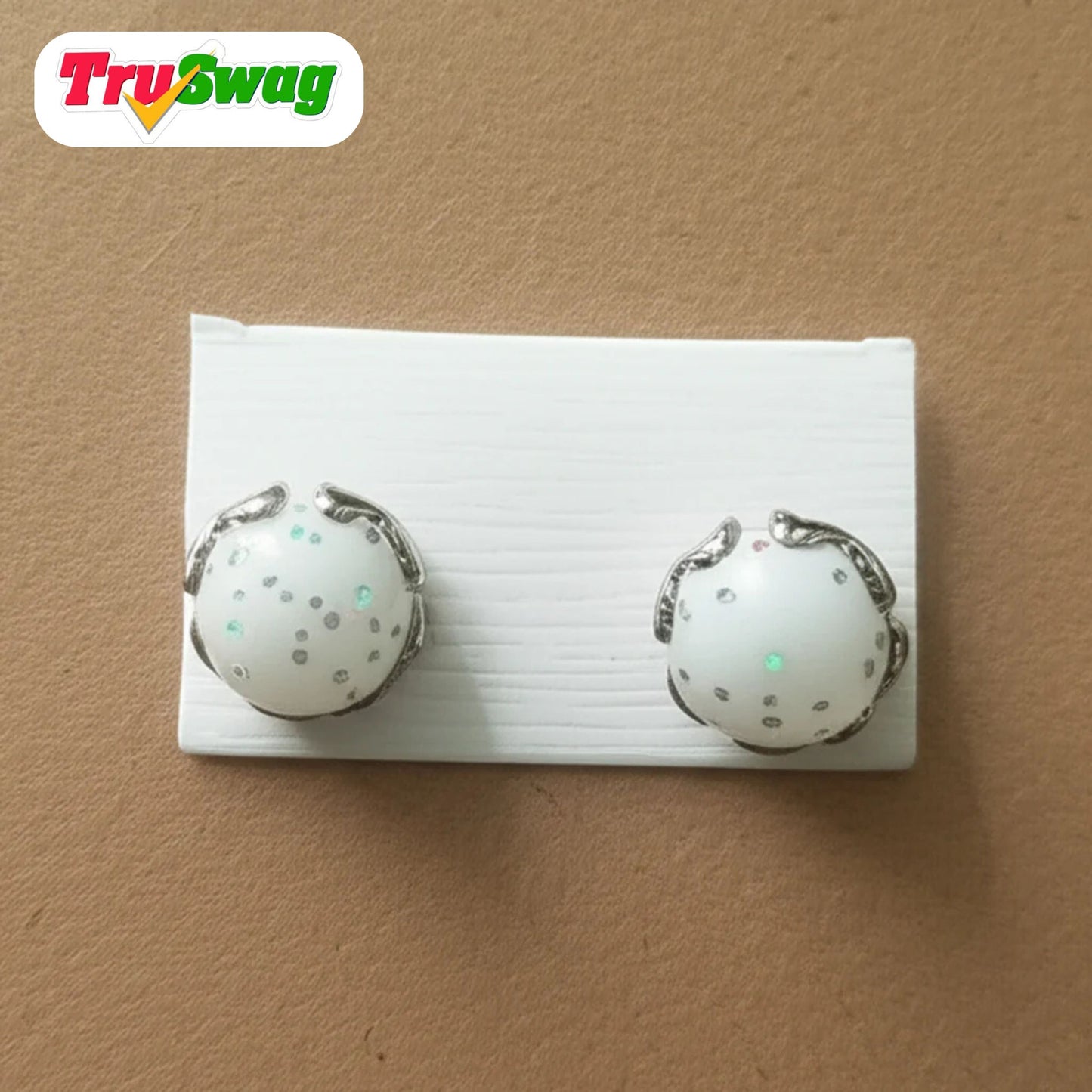 TruSwag White Pearl Stud Earrings – Fashion Jewelry for Women