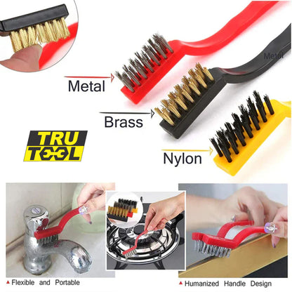 TruTool Mini Wire Brush Set of 3pc