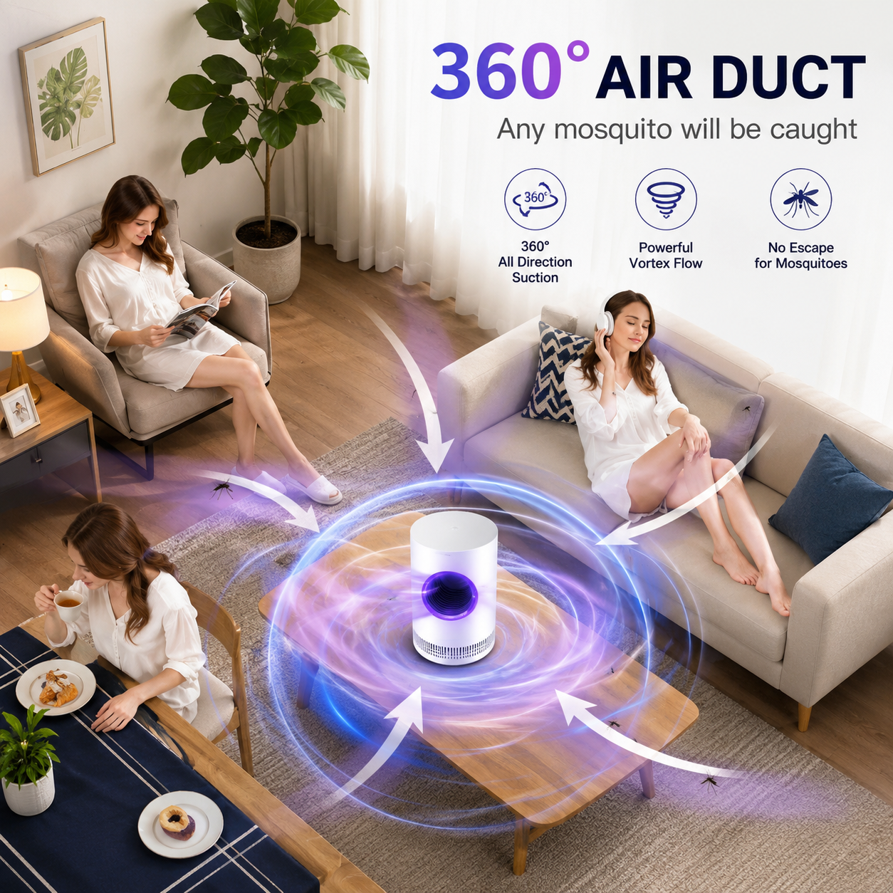 USB Electric Mosquito Killer Lamp with UV Light