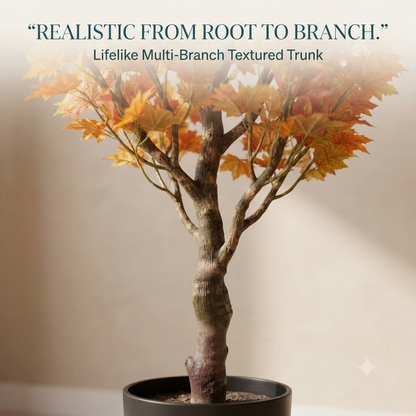 Artificial Autumn Maple Leaf Potted Tree