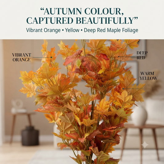 Artificial Autumn Maple Leaf Potted Tree