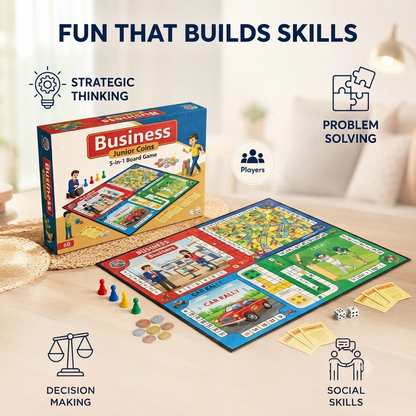 5-in-1 Board Game – Family Strategy & Fun Game 🎲
