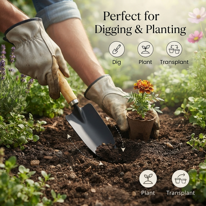 Big Garden Tool Kit – Durable 3-Piece Set with Wooden Handles 🌱