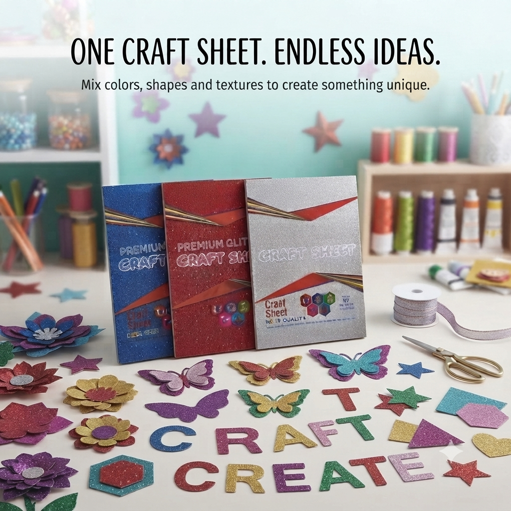 Premium Glitter Craft Sheets