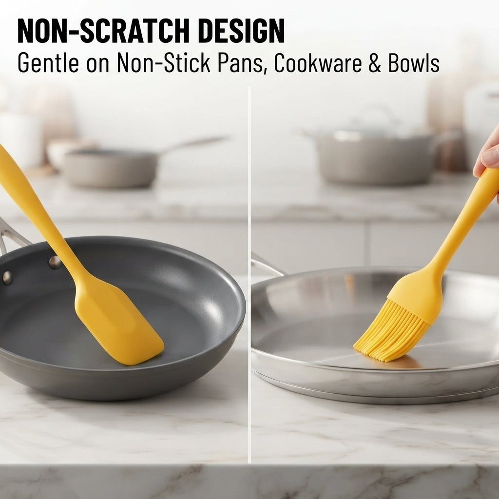 Silicone Spatula & Oil Brush Set – PACK OF 2 🍳