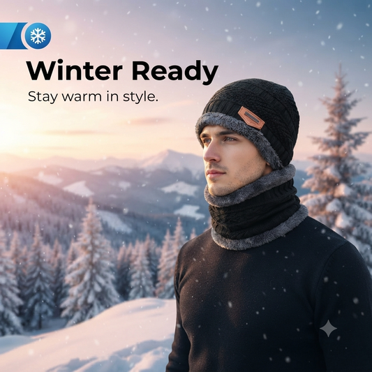 Winter Special Woolen Cap & Muffler Set