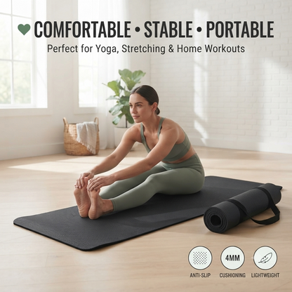 Anti-Slip Yoga Mat (4mm, 173 x 61 cm) 🧘