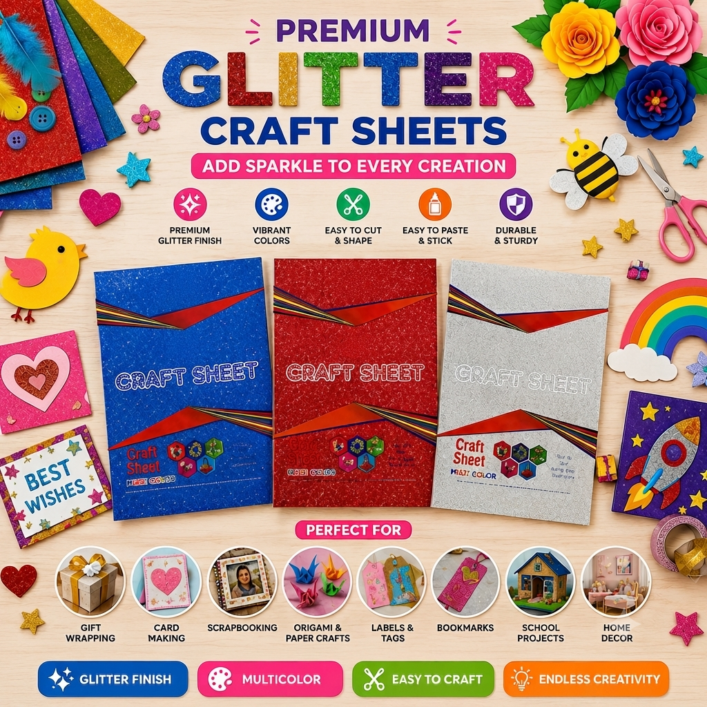 Premium Glitter Craft Sheets