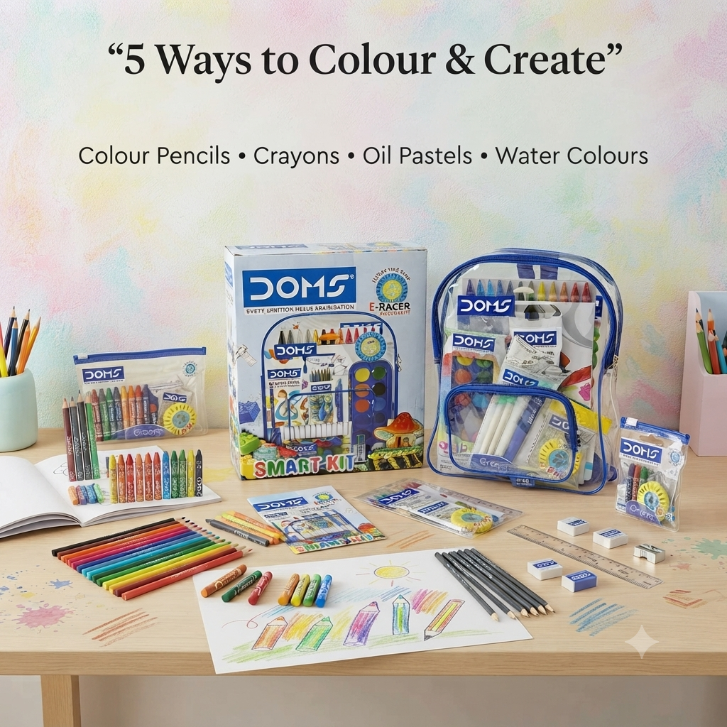 Smart Kit – 11-Piece Stationery & Art Set with Clear Backpack