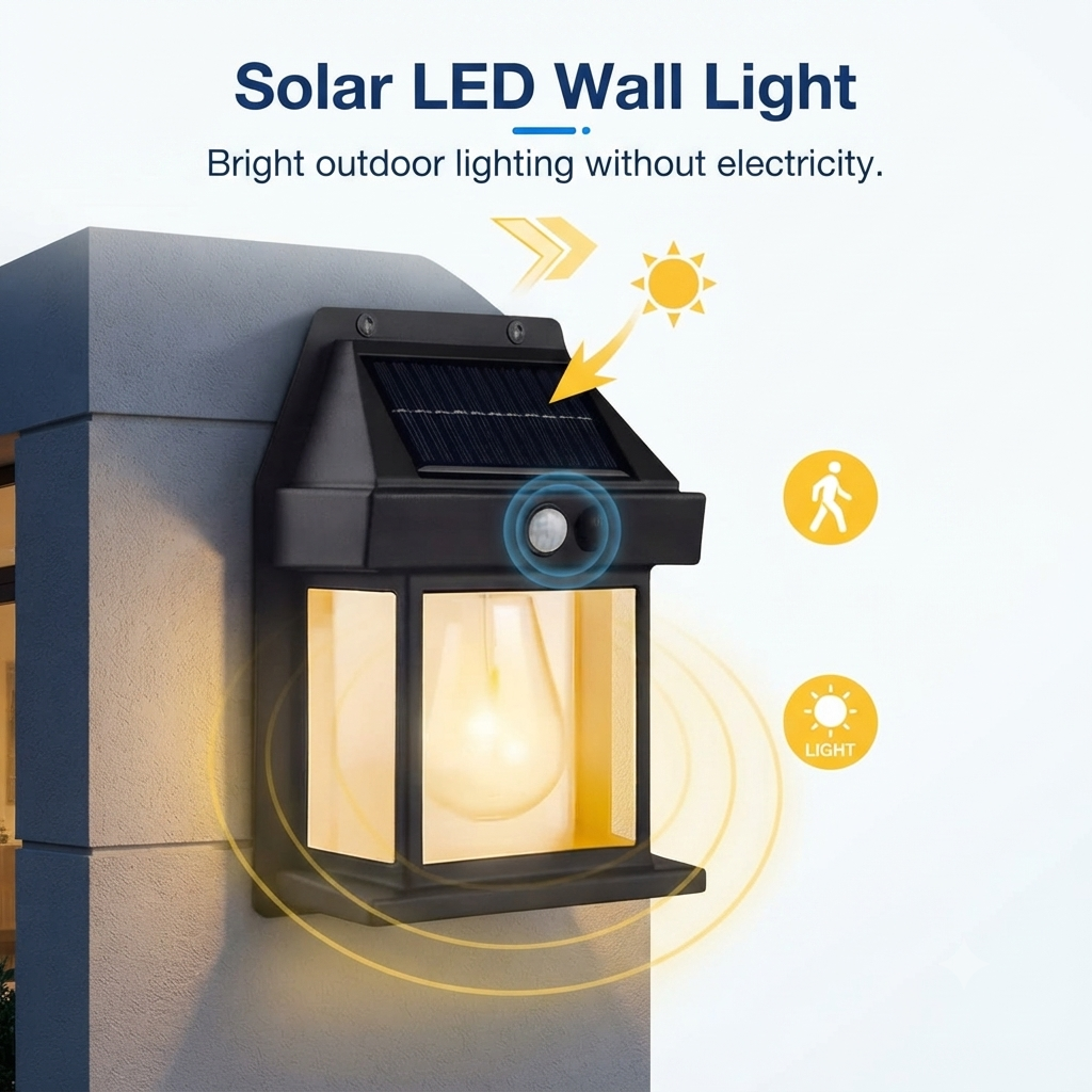Waterproof Solar LED Wall Light