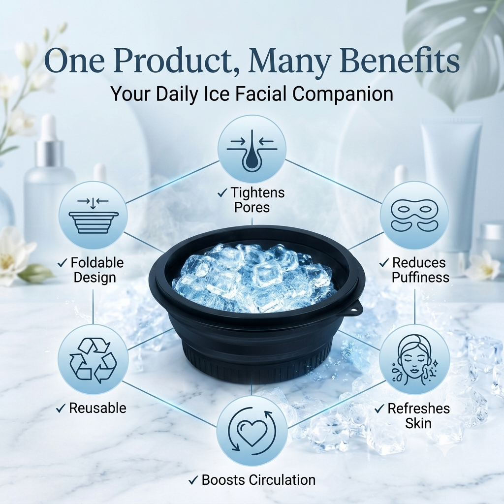 Silicone Foldable Ice Face Bowl