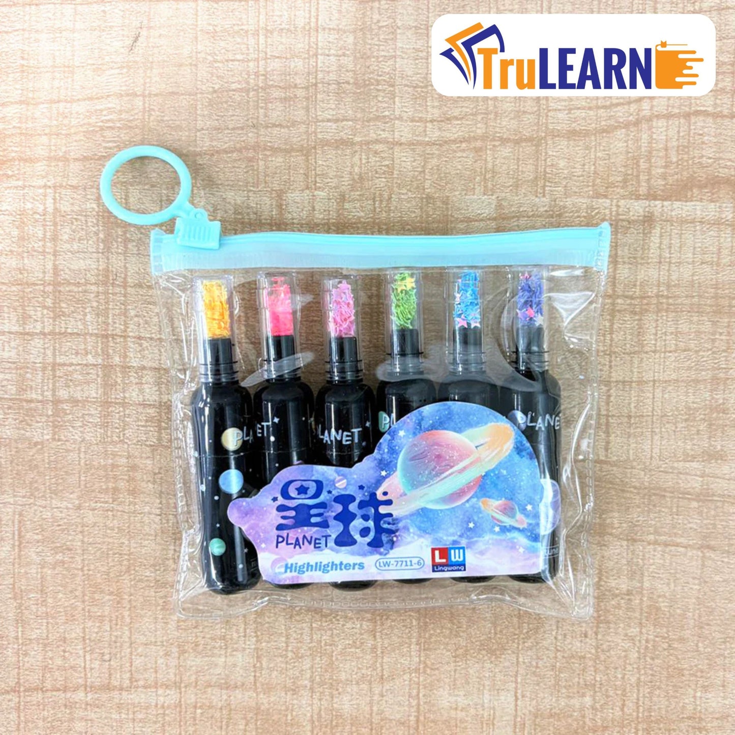 TruLearn  Space Theme Bottle Shape Highlighter - Set Of 6