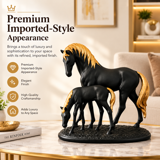 Premium Imported Horse & Baby Showpiece 🐎