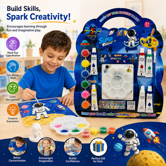 🚀 Space Theme Painting & Art Set – Creative Fun for Kids