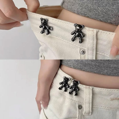 Cute Bear Jean Waist Tightener Clips – 2 Sets 🐻