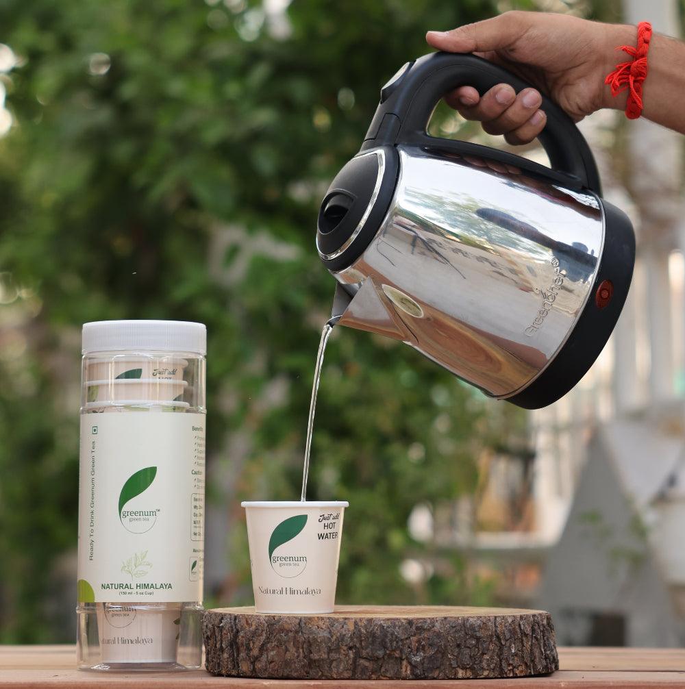 TruVeli Organic Green Tea  | Add 150ml Hot Water and Ready to Drink Green Tea | 100% Pure Tea | Antioxidant Helps Skin Glow - TruVeli