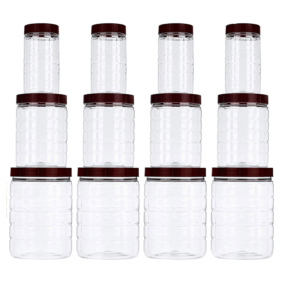 Plastic Jar Container Set of 12