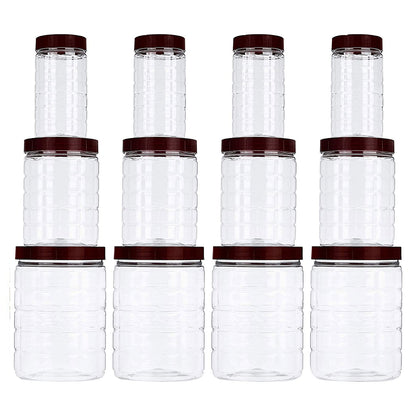 Plastic Jar Container Set of 12