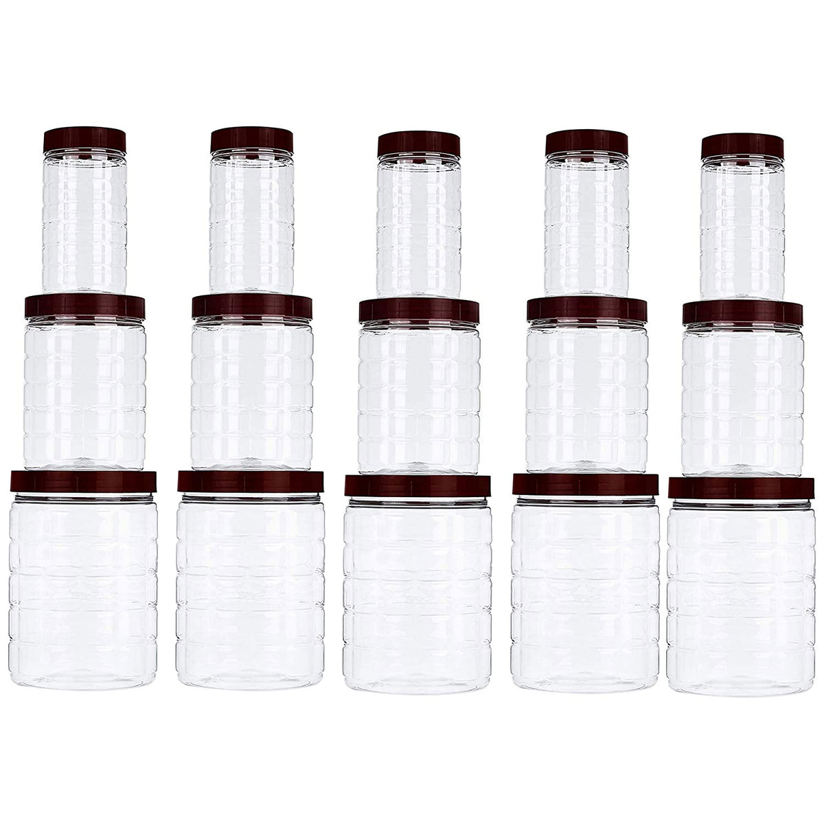 Plastic Jar Container Set of 15