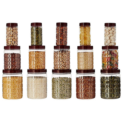 Plastic Jar Container Set of 15 - TruVeli