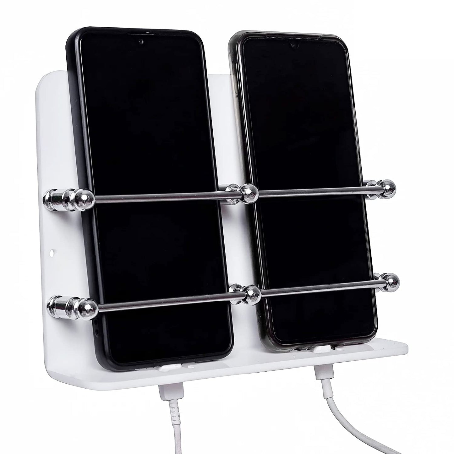 Acrylic Wall Mounted Double Mobile Stand