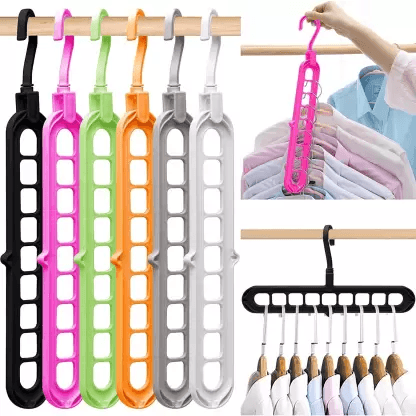 3 Pack Magic Space Saving Hangers with 9 Holes - TruVeli
