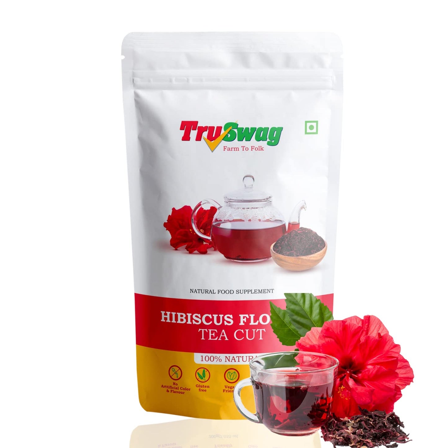 TruSwag Organic Hibiscus Flower Tea (100 Grams)