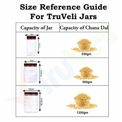 Plastic Jar Container Set of 12