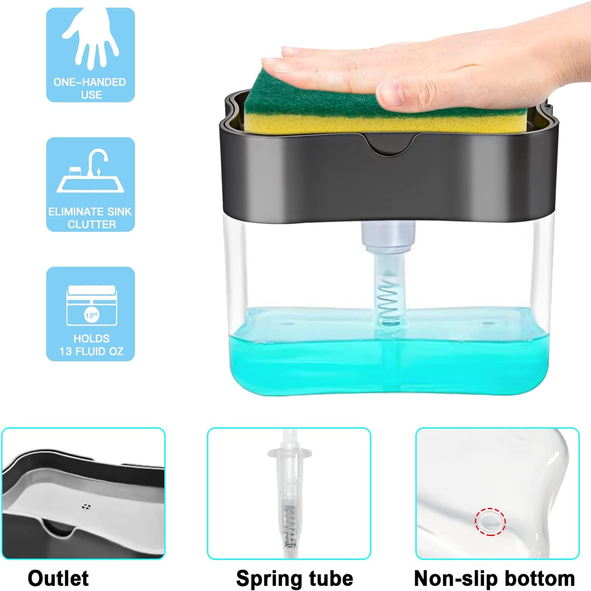 2 in 1 Soap Dispenser