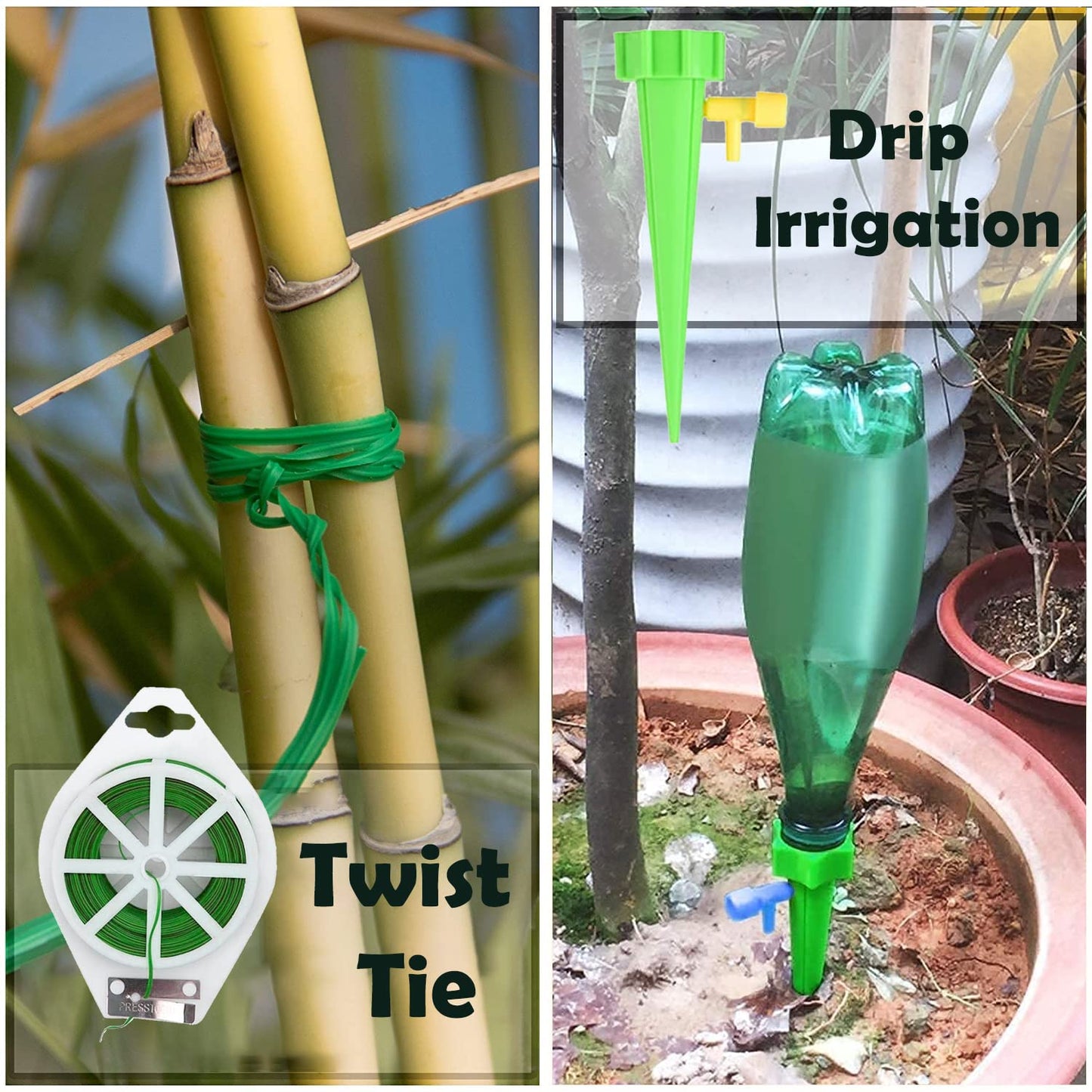 Garden Twist Tie with Drip Irrigation kit