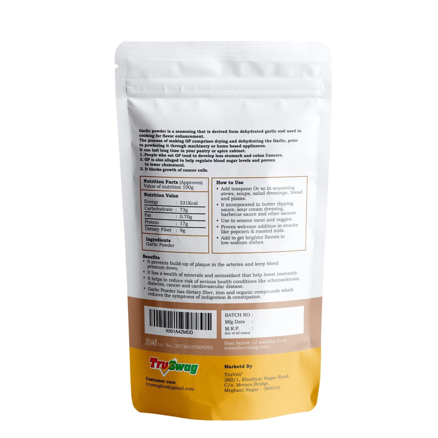 TruSwag Organic Garlic Powder