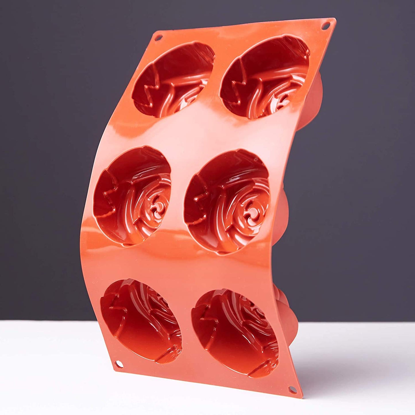 6-Cavity Silicone Flower Shape Cake Molds
