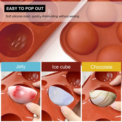 6 Cavity Half Round Cake Mould