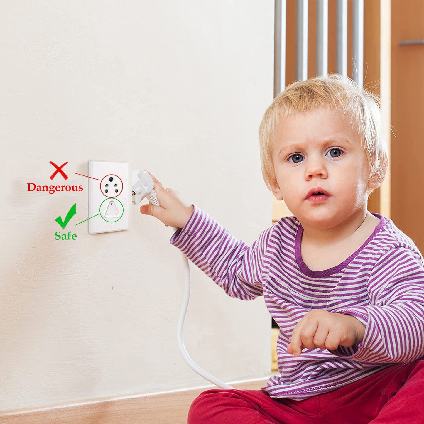 Baby Safety Electric Socket Plug Cover Guards - Pack of 6