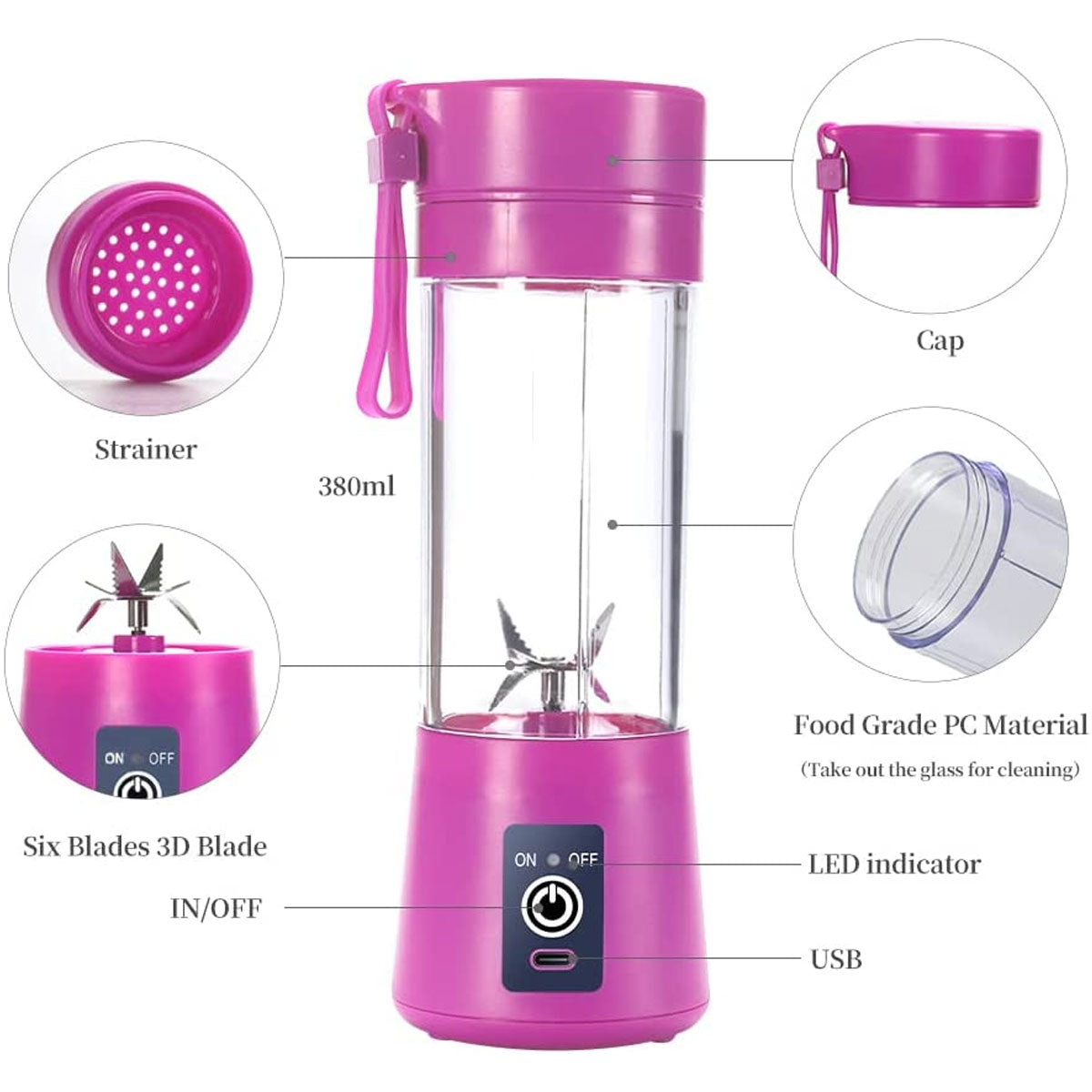 Portable Blender Rechargeable Juicer