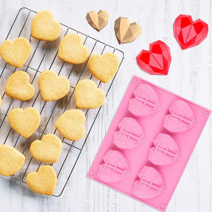 Diamond Heart Shaped Silicone Mold