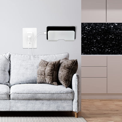 Acrylic Wall Mounted Single Curved Mobile Stand with Data Cable Receiving Hole