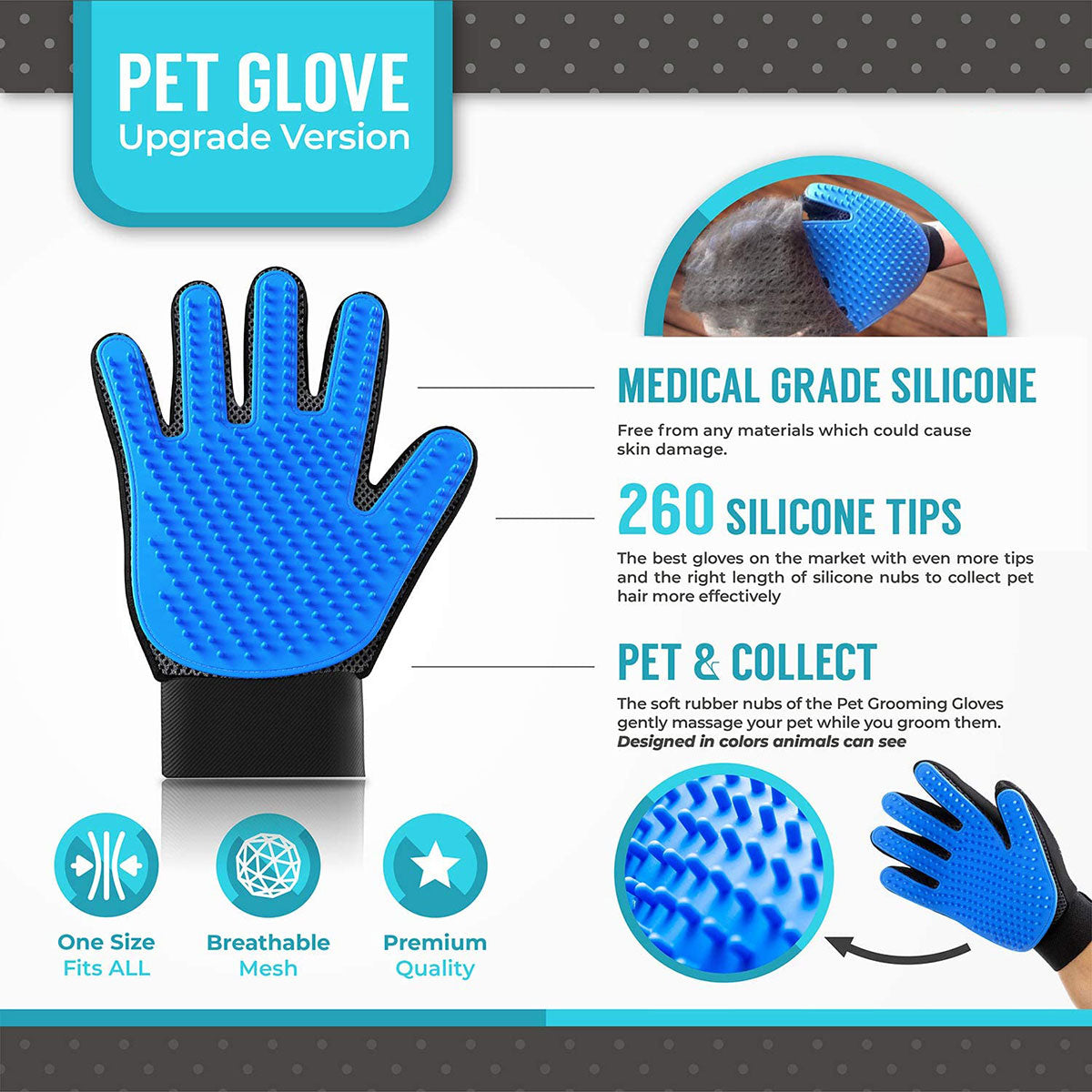 Pet Grooming Glove