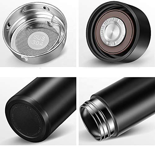 Temperature Water Bottle (Black, 500ml)