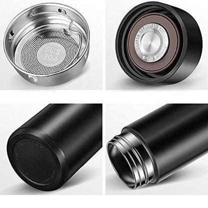 Temperature Water Bottle (Black, 500ml)