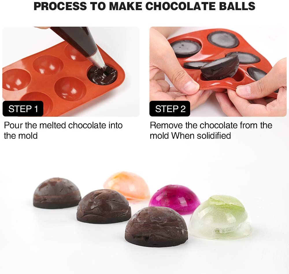 6 Cavity Half Round Cake Mould