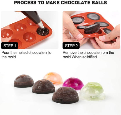 6 Cavity Half Round Cake Mould