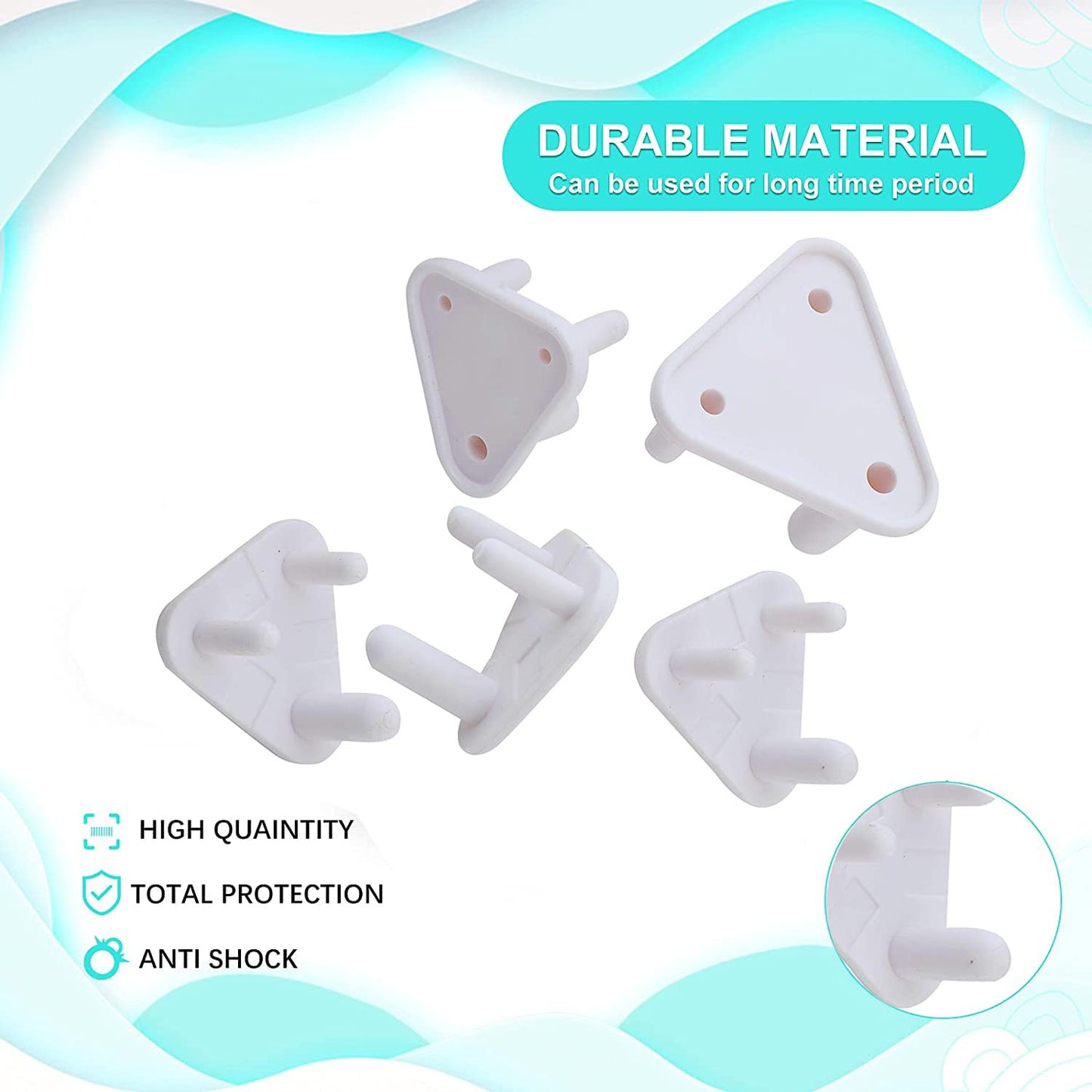 Baby Safety Electric Socket Plug Cover Guards - Pack of 6