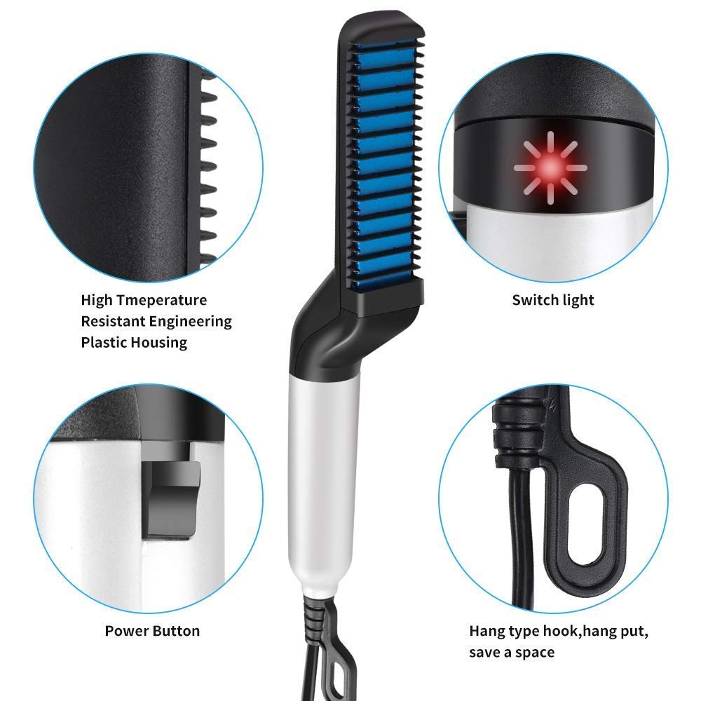 2 in 1 Beard And Hair Straightener Comb