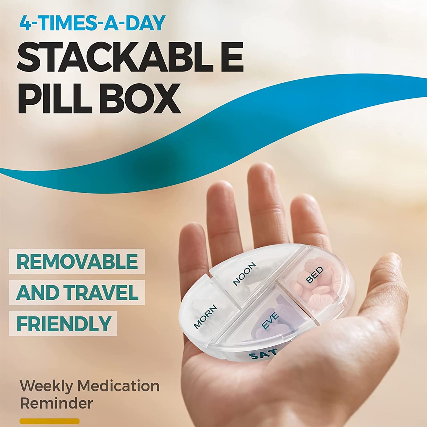 Pill Pro 7 Day Weekly Tablet Medicine Organizer Box