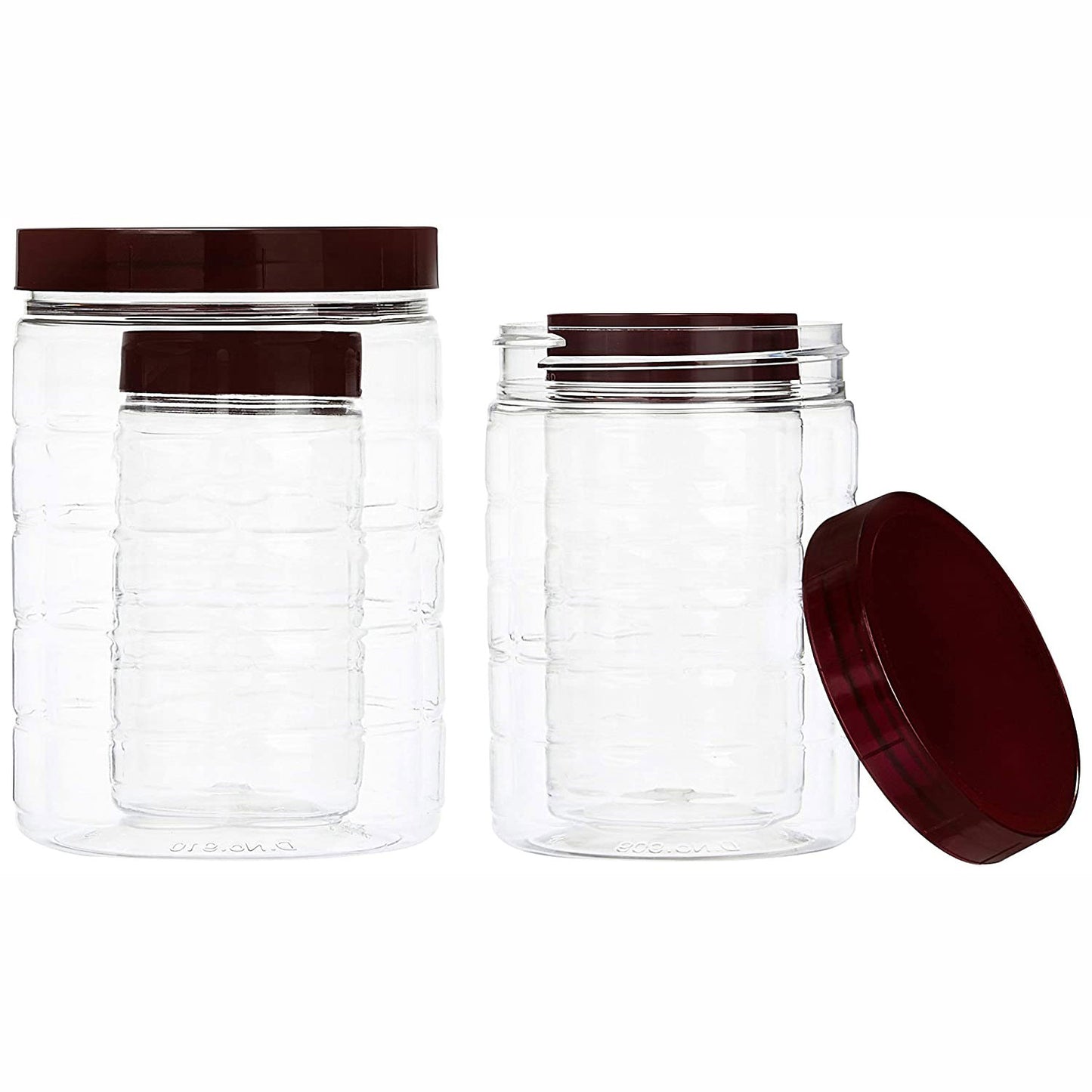 Plastic Jar Container Set of 6