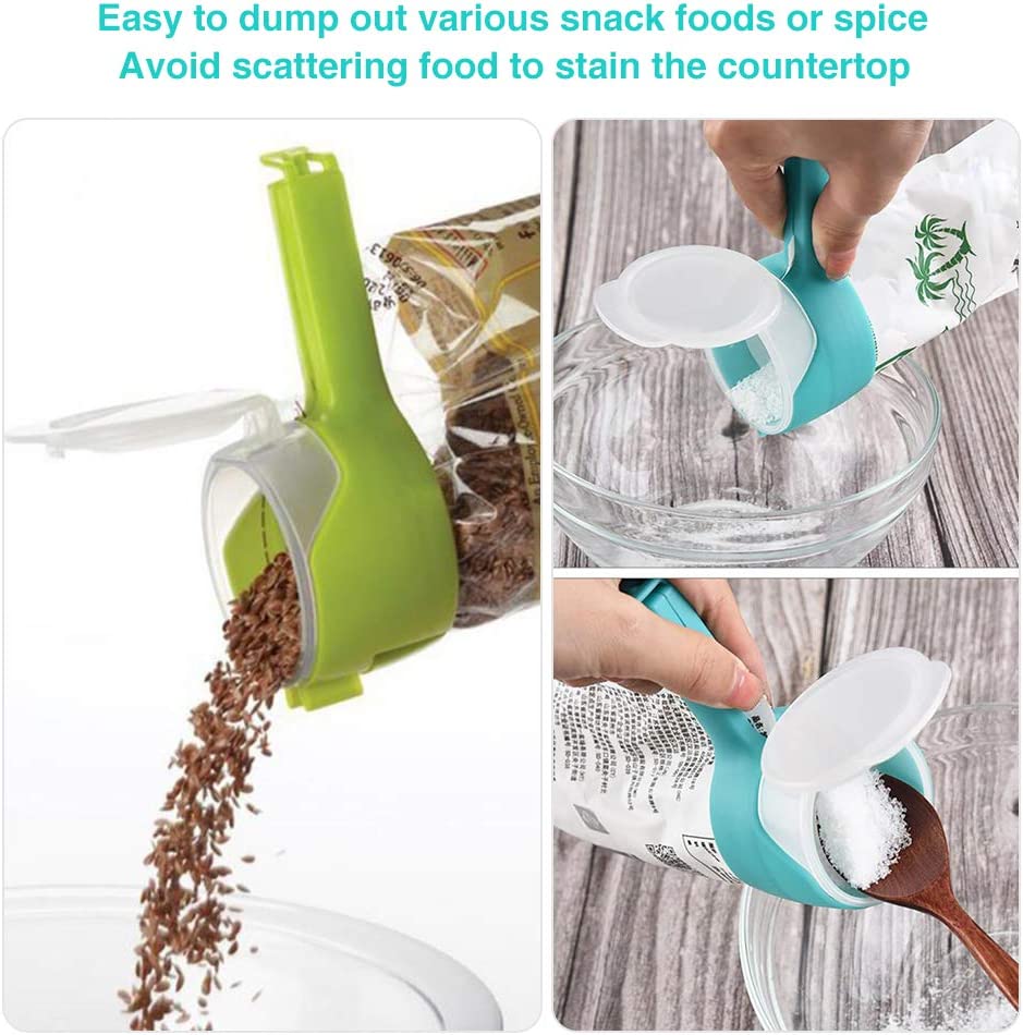 Food Storage Sealing Clips with Pour Spouts (4 Pcs.)