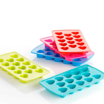 Heart Shape Ice Cube Tray-5 Pic (MultiColor)
